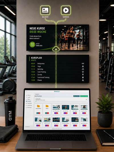 Inhalte im Fitnessstudio verwalten