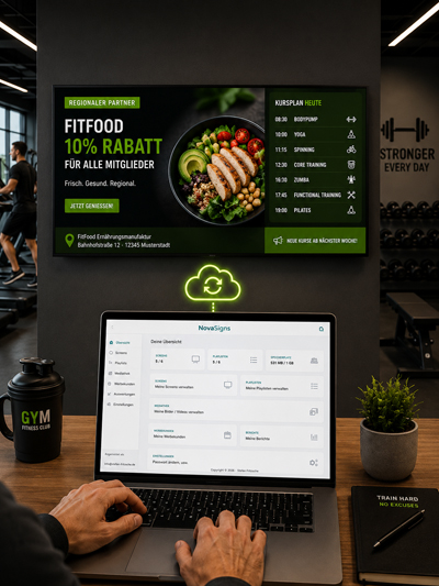 Automatische Aktualisierung im Fitnessstudio